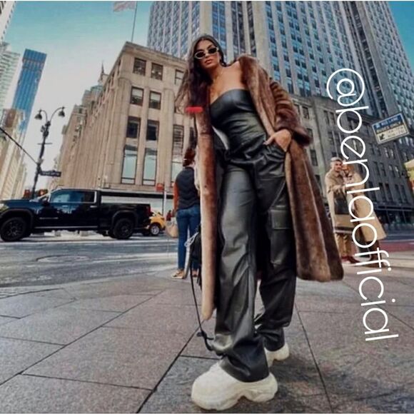 Nwt ZARA FAUX LEATHER JUMPSUIT NWT - Picture 5 of 16